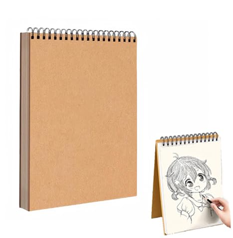 Amazon.co.jp: スケッチブック A4 厚手紙 縦開き 160gsm メモ帳 自由
